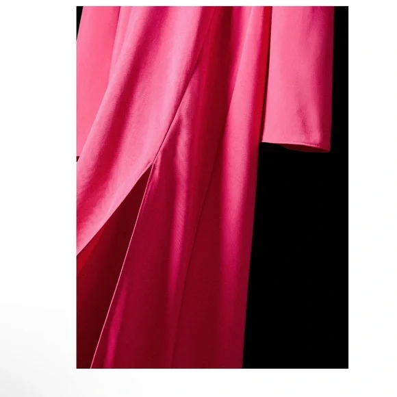 Massimo Dutti Elegant Fuchsia Long Sleeve Dress - Picture 4 of 7